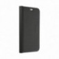 Apple iPhone 16 Plus Portefeuilles LUNA Book Carbon Fibre de carbone, Élégant  Noir