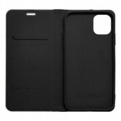 Apple iPhone 16 Plus Portefeuilles LUNA Book Carbon Fibre de carbone, Élégant  Noir