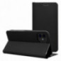 Apple iPhone 16 Plus Portefeuilles LUNA Book Carbon Fibre de carbone, Élégant  Noir