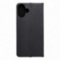 Apple iPhone 16 Plus Portefeuilles LUNA Book Carbon Fibre de carbone, Élégant  Noir