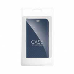 Apple iPhone 16 Plus Portefeuilles LUNA Book Carbon Fibre de carbone, Élégant  Bleu