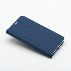 Apple iPhone 16 Plus Portefeuilles LUNA Book Carbon Fibre de carbone, Élégant  Bleu