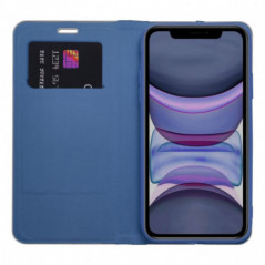 Apple iPhone 16 Plus Portefeuilles LUNA Book Carbon Fibre de carbone, Élégant  Bleu