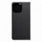 Apple iPhone 16 Pro Max Portefeuilles LUNA Book Carbon Fibre de carbone, Élégant  Noir