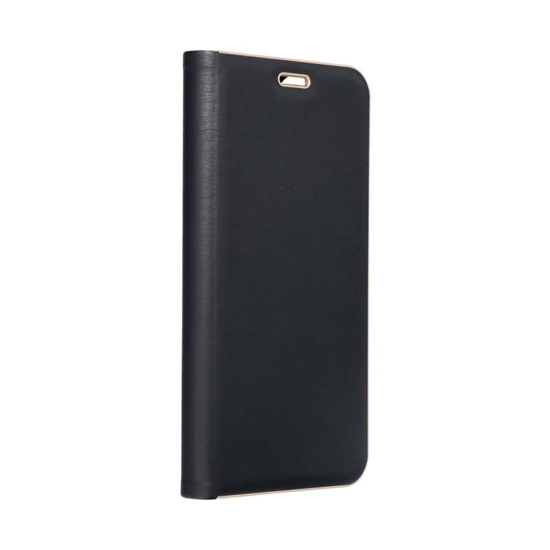 Apple iPhone 16 Portefeuilles LUNA Book Gold Élégant  Noir