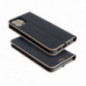 Apple iPhone 16 Portefeuilles LUNA Book Gold Élégant  Noir