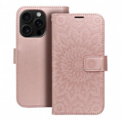Apple iPhone 16 Pro Portefeuilles MEZZO Book Mandala  Or rose