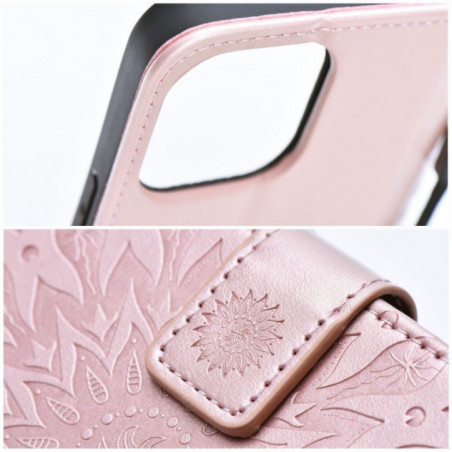 Apple iPhone 16 Plus Portefeuilles MEZZO Book Mandala  Or rose