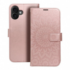 Apple iPhone 16 Plus Portefeuilles MEZZO Book Mandala  Or rose
