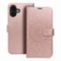 Apple iPhone 16 Plus Portefeuilles MEZZO Book Mandala  Or rose