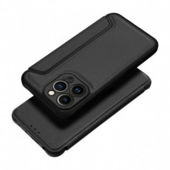 Apple iPhone 16 Plus Portefeuilles Razor Book Fibre de carbone, Modèle de carbone  Noir