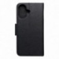Apple iPhone 16 Étui portefeuille Fancy Book Noir