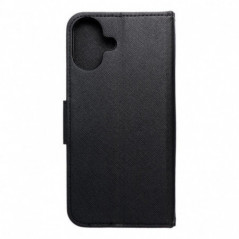 Apple iPhone 16 Plus Étui portefeuille Fancy Book Noir