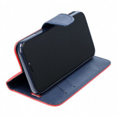 Apple iPhone 16 Étui portefeuille Fancy Book Rouge / Marine