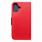 Apple iPhone 16 Plus Étui portefeuille Fancy Book Rouge / Marine