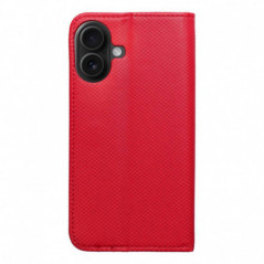 Apple iPhone 16 Portefeuilles Smart Case Book Rouge