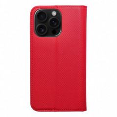 Apple iPhone 16 Pro Portefeuilles Smart Case Book Rouge