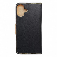 Apple iPhone 16 Plus Étui portefeuille Fancy Book Noir