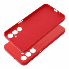 Samsung Galaxy A16 Coque Silicone Mag Cover MagSAFE  Rouge