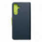 Samsung Galaxy A16 Étui portefeuille Fancy Book Marine / Citron vert