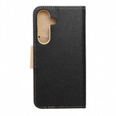 Samsung Galaxy S25 Étui portefeuille Fancy Book Noir