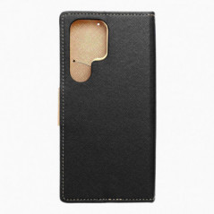 Samsung Galaxy S25 Ultra Étui portefeuille Fancy Book Noir