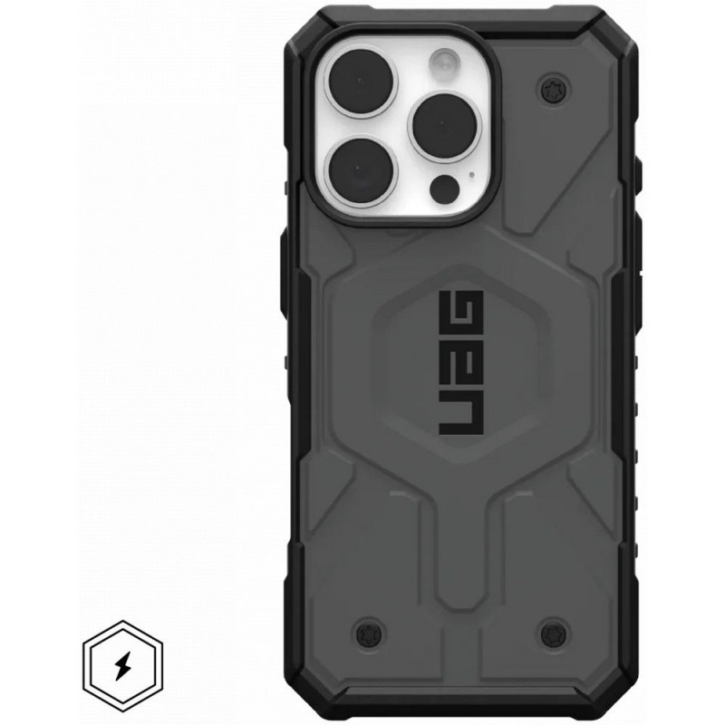 Apple iPhone 16 Pro Coque Urban Armor Gear Pathfinder Étui haut de gamme MagSAFE Argenté Apple iPhone 16 Pro Coque Urban Armor Gear Pathfinder Étui haut de gamme MagSAFE Argenté