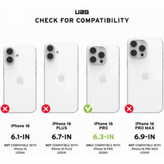 Apple iPhone 16 Pro Coque Urban Armor Gear Pathfinder Étui haut de gamme  MagSAFE  Argenté