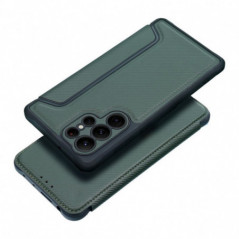 Samsung Galaxy A36 Portefeuilles Razor Book Fibre de carbone, Modèle de carbone  Vert foncé