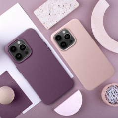 Apple iPhone 16 Plus Coque Leather Mag Cover Élégant  MagSAFE  Rose sable