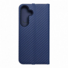 Samsung Galaxy S25 Portefeuilles LUNA Book Carbon Fibre de carbone, Élégant  Bleu