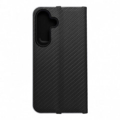 Samsung Galaxy S25 Plus Portefeuilles LUNA Book Carbon Fibre de carbone, Élégant  Noir