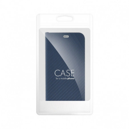 Samsung Galaxy A56 Portefeuilles LUNA Book Carbon Fibre de carbone, Élégant  Bleu