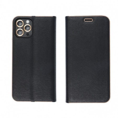 Samsung Galaxy S25 Plus Portefeuilles LUNA Book Gold Élégant  Noir