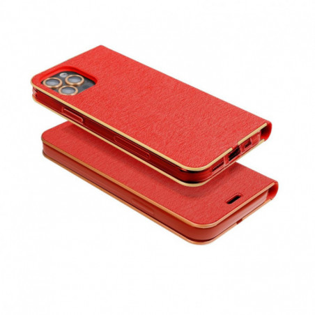 Samsung Galaxy A56 Portefeuilles LUNA Book Gold Élégant  Rouge