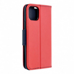 Apple iPhone 16e Étui portefeuille Fancy Book Rouge / Marine