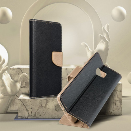 Apple iPhone 16e Étui portefeuille Fancy Book Noir