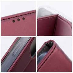 Apple iPhone 16e Portefeuilles Smart Magneto book Bourgogne