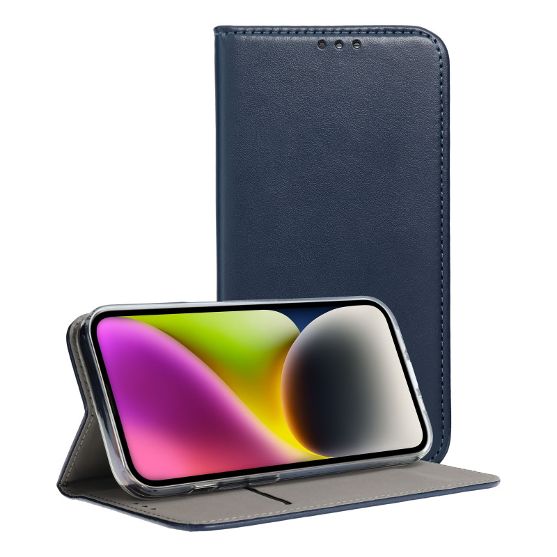 Apple iPhone 16e Portefeuilles Smart Magneto book Marine
