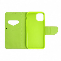 XIAOMI Redmi Note 14 5G Étui portefeuille Fancy Book Marine / Citron vert