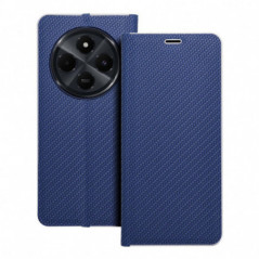 XIAOMI Redmi 14C Portefeuilles LUNA Book Carbon Fibre de carbone, Élégant  Bleu