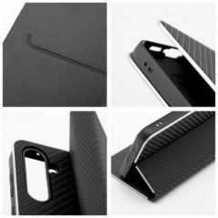 XIAOMI Redmi Note 14 5G Portefeuilles LUNA Book Carbon Fibre de carbone, Élégant  Noir