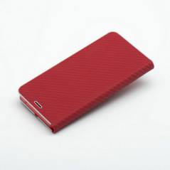 XIAOMI Redmi Note 14 5G Portefeuilles LUNA Book Carbon Fibre de carbone, Élégant  Rouge
