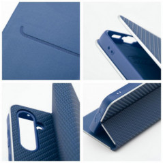 XIAOMI Redmi Note 14 4G Portefeuilles LUNA Book Carbon Fibre de carbone, Élégant  Bleu