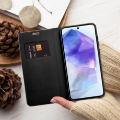 XIAOMI Redmi Note 14 4G Portefeuilles LUNA Book Carbon Fibre de carbone, Élégant  Noir