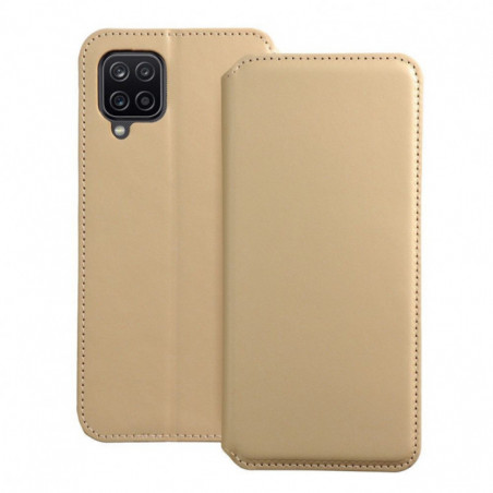 Samsung Galaxy A12 Portefeuilles Dual Pocket book Or