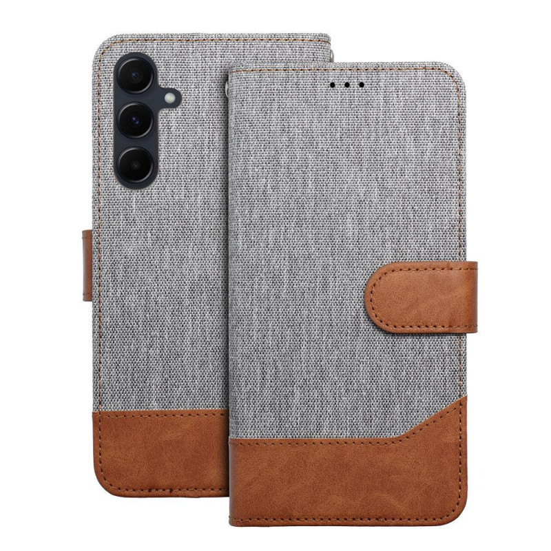 Samsung Galaxy A13 LTE Portefeuilles JEANS Élégant  Gris