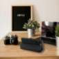 Apple iPhone 16 Portefeuilles FOLIO Side Magnet Élégant, Modèle de carbone  Noir