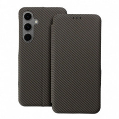 Samsung Galaxy A16 Portefeuilles FOLIO Side Magnet Élégant, Modèle de carbone  Brun