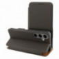 Samsung Galaxy S24 FE Portefeuilles FOLIO Side Magnet Élégant, Modèle de carbone Brun Samsung Galaxy S24 FE Portefeuilles FOLIO Side Magnet Élégant, Modèle de carbone Brun